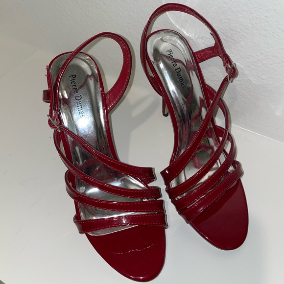 Y2K Strappy Red Pumps - 7.5 - Excellent Condition - Pierre Dumas - Picture 2 of 8
